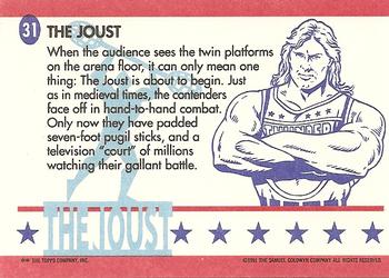 1991 Topps American Gladiators #31 The Joust Back